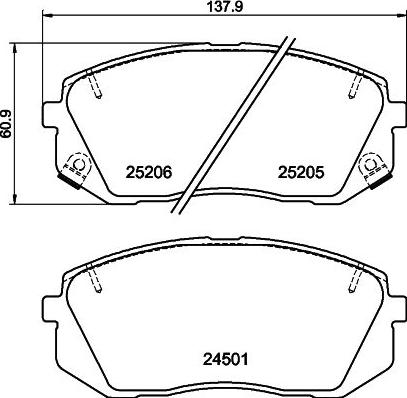 Wagner WBP24501A-D - Bremžu uzliku kompl., Disku bremzes autospares.lv