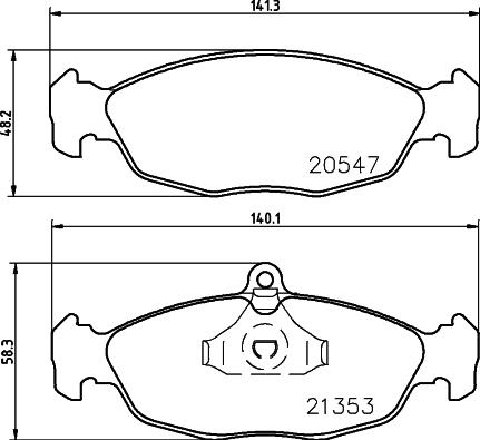 DON PCP1051 - Тормозные колодки, дисковые, комплект www.autospares.lv