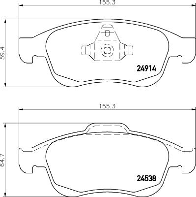 DON PCP1061 - Bremžu uzliku kompl., Disku bremzes www.autospares.lv