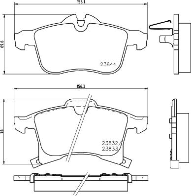 DON PCP1015 - Тормозные колодки, дисковые, комплект www.autospares.lv