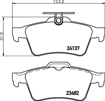 DON PCP1012 - Тормозные колодки, дисковые, комплект www.autospares.lv