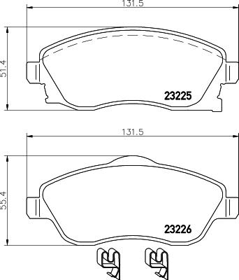 DON PCP1033 - Bremžu uzliku kompl., Disku bremzes www.autospares.lv