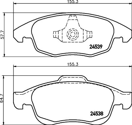 DON PCP1037 - Bremžu uzliku kompl., Disku bremzes autospares.lv