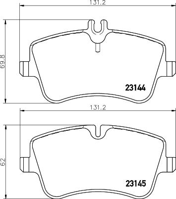 DON PCP1025 - Bremžu uzliku kompl., Disku bremzes www.autospares.lv