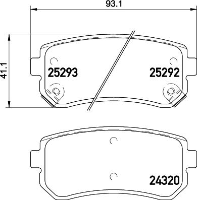 ADVICS-SEA R2N027T - Bremžu uzliku kompl., Disku bremzes autospares.lv