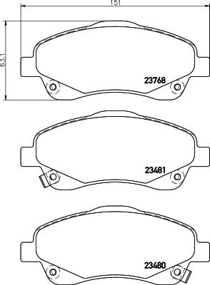 DON PCP1077 - Bremžu uzliku kompl., Disku bremzes autospares.lv