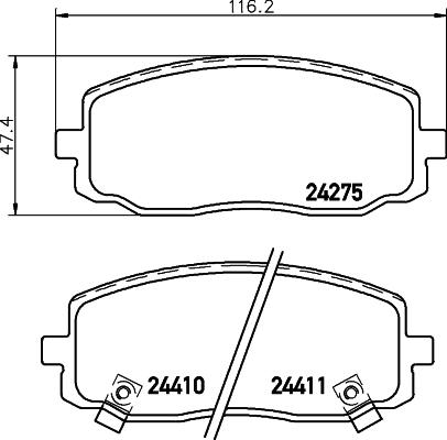 DON PCP1195 - Bremžu uzliku kompl., Disku bremzes www.autospares.lv