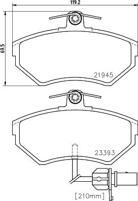 DON PCP1190 - Тормозные колодки, дисковые, комплект www.autospares.lv