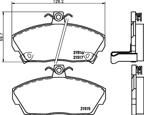 DON PCP1159 - Brake Pad Set, disc brake www.autospares.lv