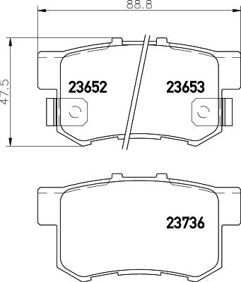 DON PCP1154 - Тормозные колодки, дисковые, комплект www.autospares.lv