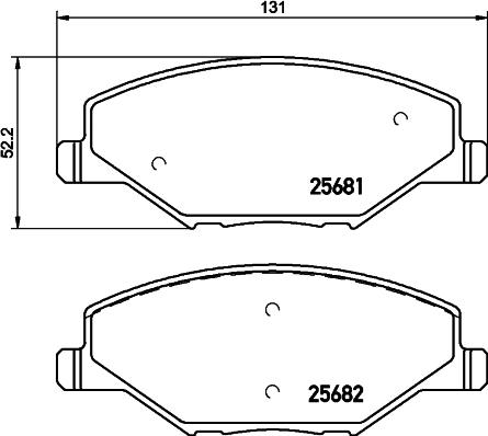 DON PCP1156 - Тормозные колодки, дисковые, комплект www.autospares.lv