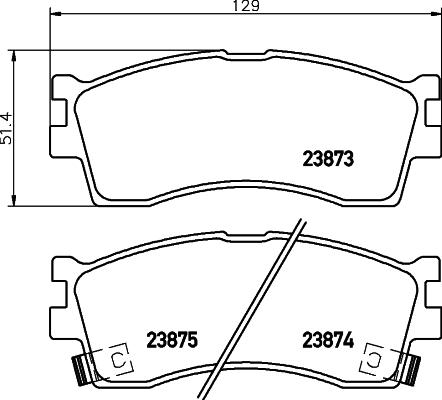 DON PCP1164 - Тормозные колодки, дисковые, комплект www.autospares.lv