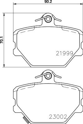 DON PCP1105 - Тормозные колодки, дисковые, комплект www.autospares.lv