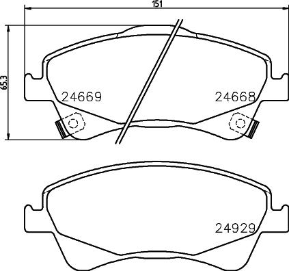 DON PCP1106 - Bremžu uzliku kompl., Disku bremzes www.autospares.lv