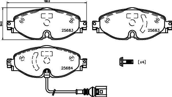 DON PCP1107 - Bremžu uzliku kompl., Disku bremzes www.autospares.lv