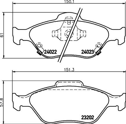 DON PCP1185 - Bremžu uzliku kompl., Disku bremzes www.autospares.lv