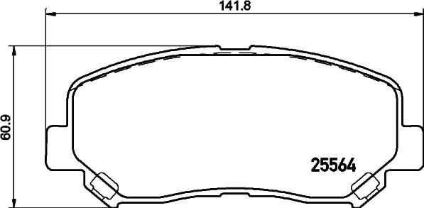 DON PCP1182 - Тормозные колодки, дисковые, комплект www.autospares.lv