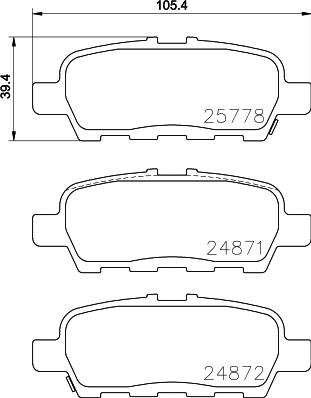 DON PCP1123 - Bremžu uzliku kompl., Disku bremzes www.autospares.lv