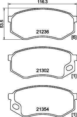 DON PCP1841 - Bremžu uzliku kompl., Disku bremzes www.autospares.lv