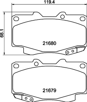 DON PCP1858 - Brake Pad Set, disc brake www.autospares.lv