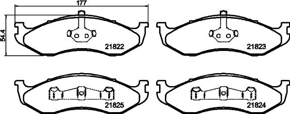 DON PCP1864 - Bremžu uzliku kompl., Disku bremzes www.autospares.lv