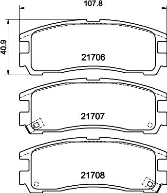 DON PCP1860 - Brake Pad Set, disc brake www.autospares.lv