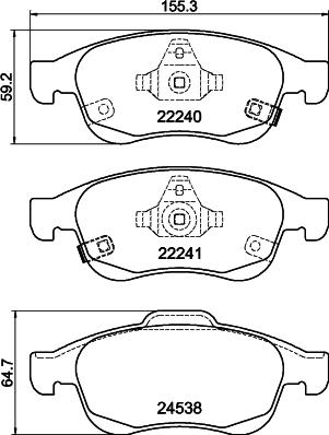 DON PCP1887 - Bremžu uzliku kompl., Disku bremzes www.autospares.lv