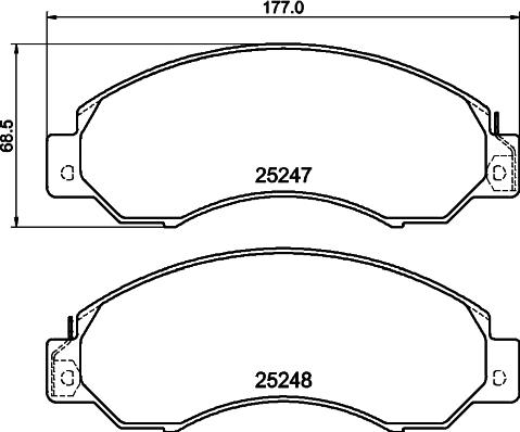 DON PCP1839 - Bremžu uzliku kompl., Disku bremzes www.autospares.lv