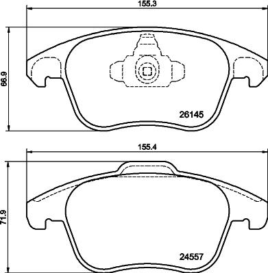 DON PCP1827 - Bremžu uzliku kompl., Disku bremzes www.autospares.lv