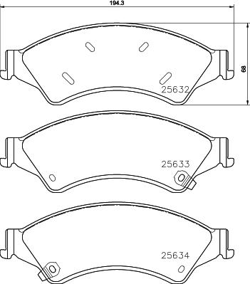 DON PCP1393 - Bremžu uzliku kompl., Disku bremzes autospares.lv