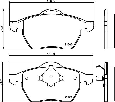 DON PCP1356 - Bremžu uzliku kompl., Disku bremzes www.autospares.lv