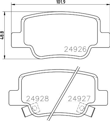 DON PCP1362 - Bremžu uzliku kompl., Disku bremzes www.autospares.lv