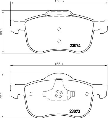 DON PCP1313 - Bremžu uzliku kompl., Disku bremzes www.autospares.lv