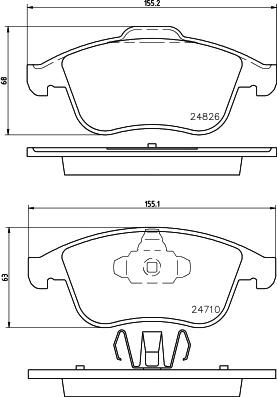 DON PCP1334 - Bremžu uzliku kompl., Disku bremzes autospares.lv