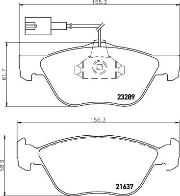 DON PCP1325 - Brake Pad Set, disc brake www.autospares.lv