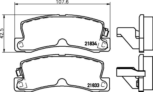 DON PCP1326 - Brake Pad Set, disc brake www.autospares.lv