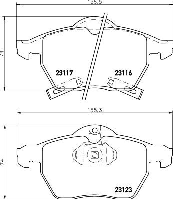 DON PCP1375 - Тормозные колодки, дисковые, комплект www.autospares.lv