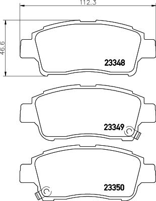 DON PCP1259 - Bremžu uzliku kompl., Disku bremzes autospares.lv