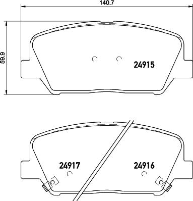 DON PCP1251 - Тормозные колодки, дисковые, комплект www.autospares.lv