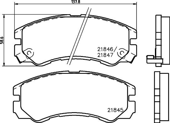 DON PCP1267 - Bremžu uzliku kompl., Disku bremzes www.autospares.lv