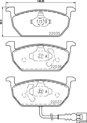 DON PCP1206 - Тормозные колодки, дисковые, комплект www.autospares.lv