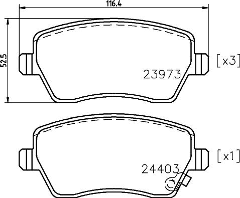 DON PCP1239 - Brake Pad Set, disc brake www.autospares.lv