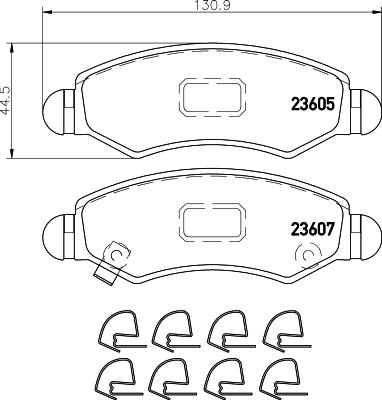 DON PCP1229 - Bremžu uzliku kompl., Disku bremzes www.autospares.lv