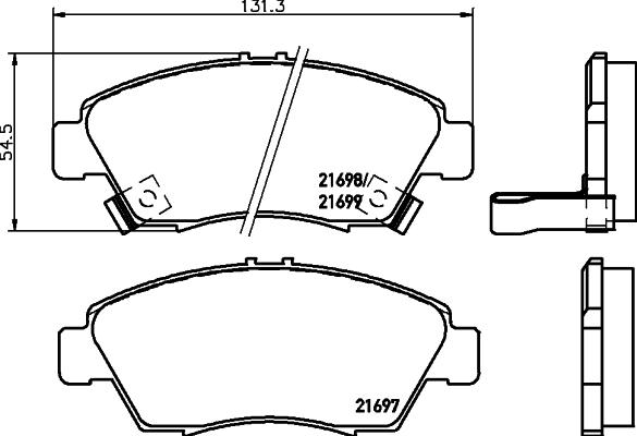 DON PCP1223 - Тормозные колодки, дисковые, комплект www.autospares.lv