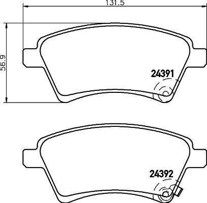 DON PCP1278 - Тормозные колодки, дисковые, комплект www.autospares.lv