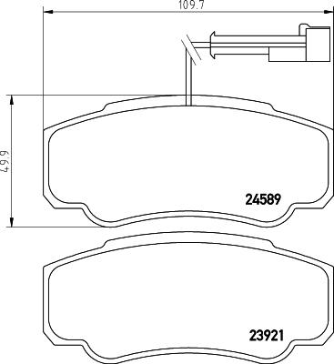 DON PCP1706 - Brake Pad Set, disc brake www.autospares.lv