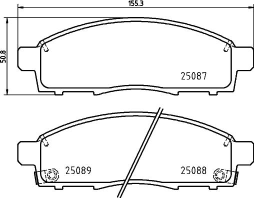 ADVICS-SEA B1N097T - Bremžu uzliku kompl., Disku bremzes www.autospares.lv