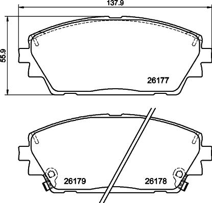 DON PCP1784 - Bremžu uzliku kompl., Disku bremzes www.autospares.lv