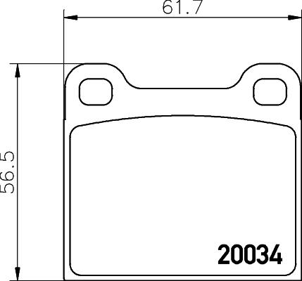 DON PCP2095 - Brake Pad Set, disc brake www.autospares.lv