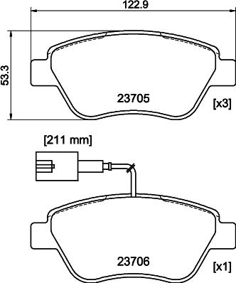 DON PCP2097 - Bremžu uzliku kompl., Disku bremzes autospares.lv